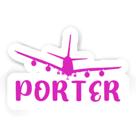 Porter Sticker Airplane Image