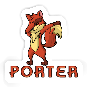 Sticker Dabbing Fox Porter Image