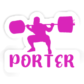 Gewichtheberin Sticker Porter Image