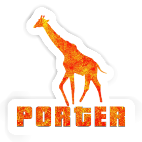 Giraffe Sticker Porter Image