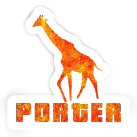 Sticker Giraffe Porter Image