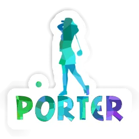 Porter Sticker Golfer Image
