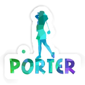 Sticker Porter Golfer Image