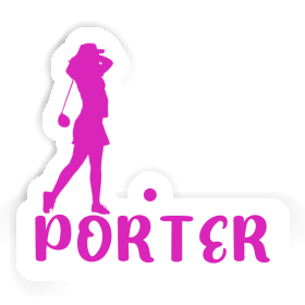 Sticker Golfer Porter Image