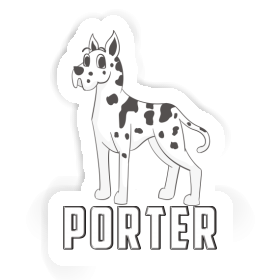 Great Dane Sticker Porter Image