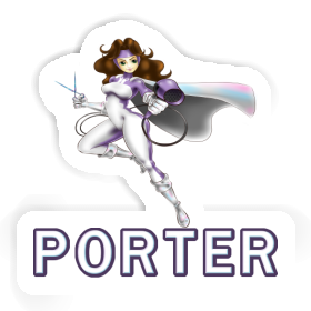 Sticker Hairdresser Porter Image