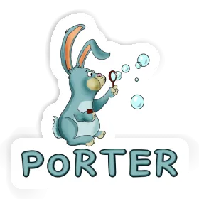 Sticker Porter Soap Bubbles Rabbit Image