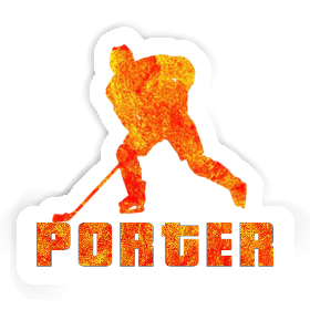 Porter Sticker Hockey Player Image