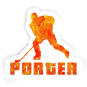 Sticker Porter Hockey Player Image