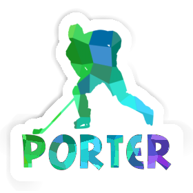 Porter Autocollant Joueur de hockey Image