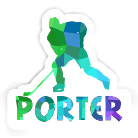 Sticker Porter Hockey Player Image