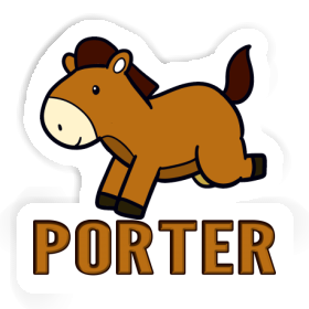 Pferd Sticker Porter Image