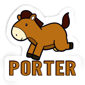 Porter Autocollant Cheval Image