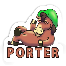 Sticker Porter Lying horse Image