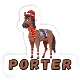 Porter Sticker Christmas Horse Image