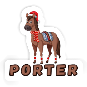 Aufkleber Weihnachtspferd Porter Image