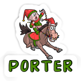 Aufkleber Weihnachtspferd Porter Image