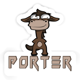 Sticker Porter Standing Horse Image