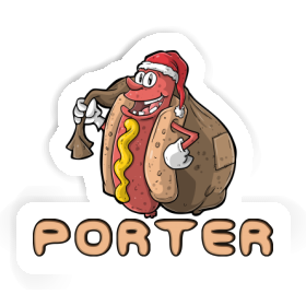 Hot-Dog Autocollant Porter Image