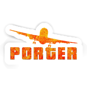 Porter Sticker Airplane Image