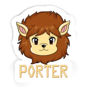 Porter Autocollant Tête de lion Image