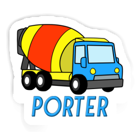 Autocollant Camion malaxeur Porter Image