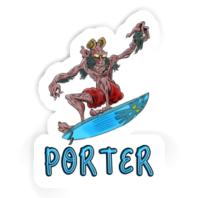 Autocollant Porter Surfeur Image
