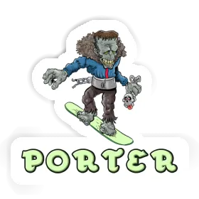 Sticker Snowboarder Porter Image