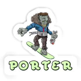 Sticker Porter Snowboarder Image