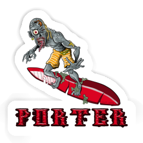 Porter Sticker Surfer Image