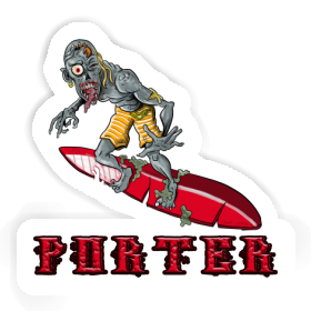 Porter Aufkleber Surfer Image