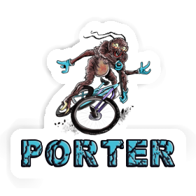 Mountainbiker Aufkleber Porter Image