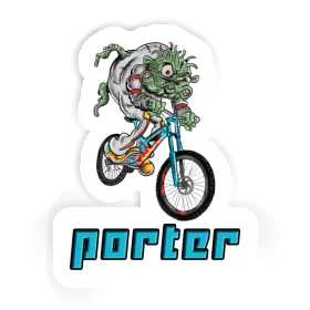 Sticker Downhill Biker Porter Image
