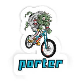 Downhill-Biker Aufkleber Porter Image