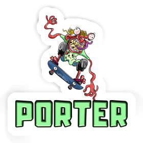 Sticker Porter Skateboarder Image