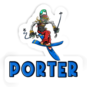 Sticker Skifahrer Porter Image