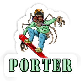 Porter Autocollant Snowboardeur Image