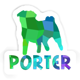 Sticker Porter Mops Image