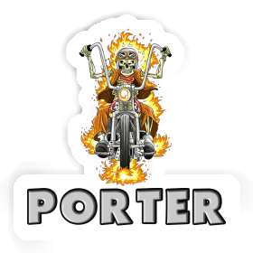 Porter Sticker Motorbike Rider Image