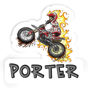 Motocrossfahrer Aufkleber Porter Image