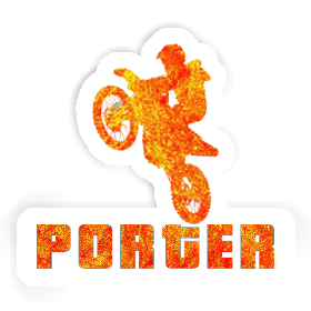 Porter Aufkleber Motocross-Fahrer Image