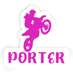 Motocrossiste Autocollant Porter Image