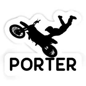 Aufkleber Motocross-Fahrer Porter Image