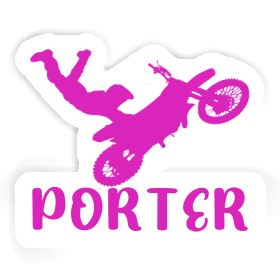 Aufkleber Motocross-Fahrer Porter Image