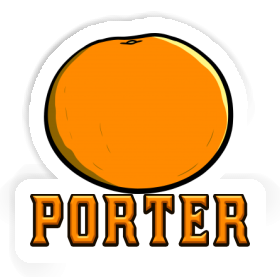 Orange Autocollant Porter Image