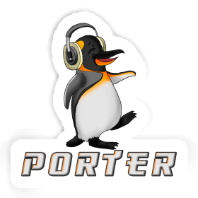 Sticker Porter Musik-Pinguin Image