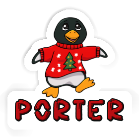 Sticker Christmas Penguin Porter Image