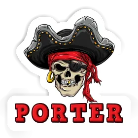 Porter Sticker Pirate-Skull Image