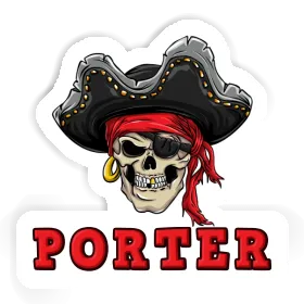 Porter Aufkleber Piratenschädel Image