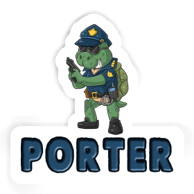 Autocollant Porter Policier Image